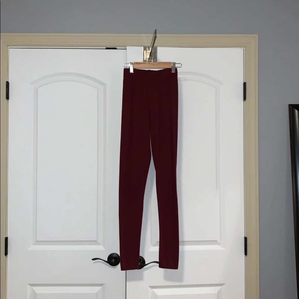 Rue 21 maroon silk leggings